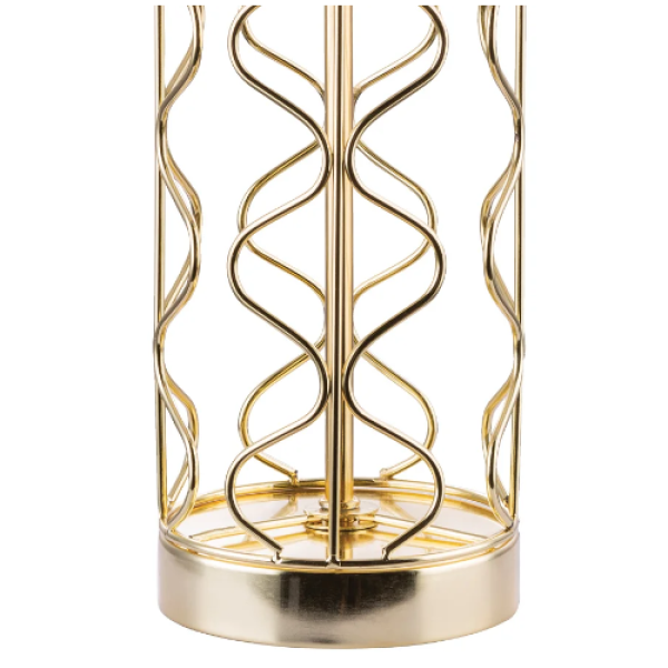 BASE PARA ABAJUR MOTIF DOURADO (D)12CM (A)39CM 1XE27 40W - GL003G