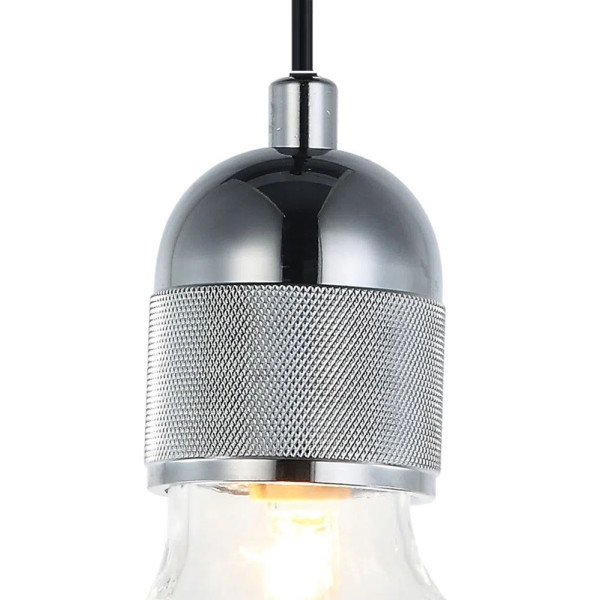 PENDENTE PETIT D 9,3CM X 18,5CM 1XG9 127V / 220V CROMADO E TRANSPARENTE - OP053CR