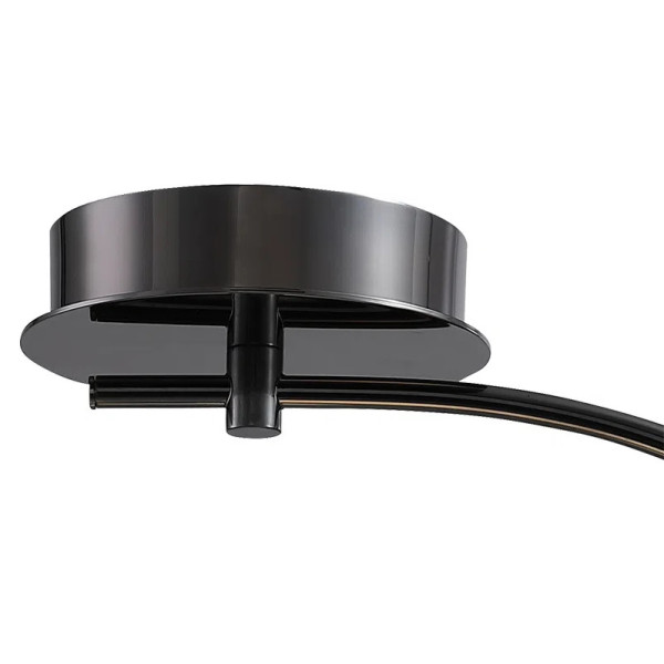 PLAFON DE SOBREPOR NERO CROMO NEGRO E BRANCO (C)49CM (L)33CM (A)53CM 5XG9 50W - MM001