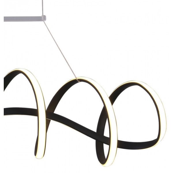 PENDENTE ZIG PRETO (C)84CM (L)22CM (A)21CM 1X35W 3000K 1800LM - TP003B