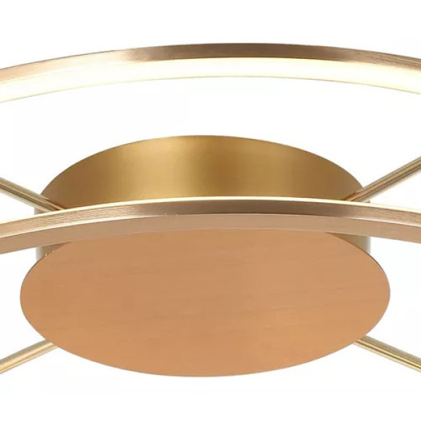 PLAFON DE SOBREPOR LUMINA DOURADO (D)60CM (A)17CM 1X45W 3000K 2250LM - BB016LG