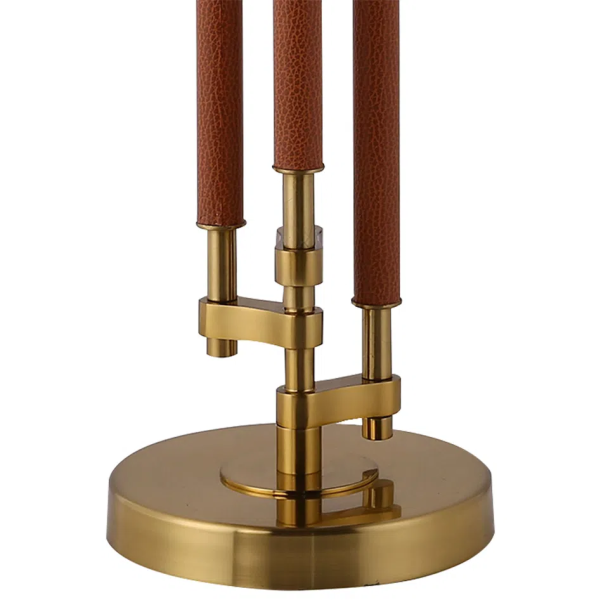 BASE PARA ABAJUR VENETO DOURADO E MARROM (D)17CM (A)58.5CM 1XE27 40W - MI009