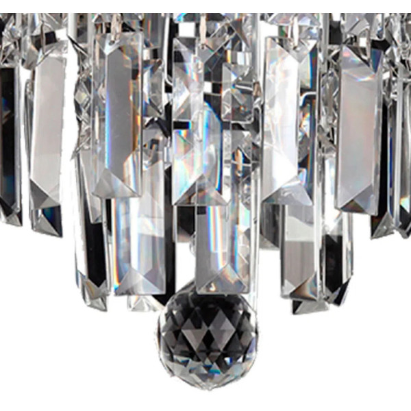 PENDENTE KRI CROMADO E TRANSPARENTE (D)18CM (A)21CM 1XG9 40W - HU2105