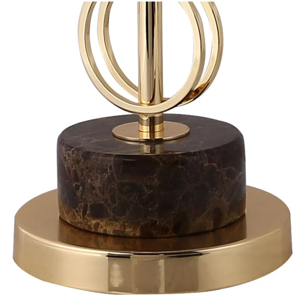 BASE PARA ABAJUR VENETO DOURADO E MARROM (D)18CM (A)57.5CM 1XE27 40W - MI005