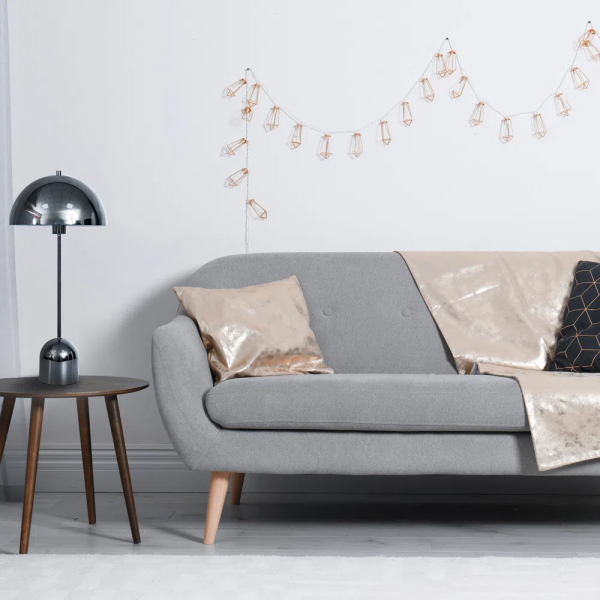 ABAJUR GLO CROMO NEGRO (D)30CM (A)50CM 1XE27 40W - GL014B