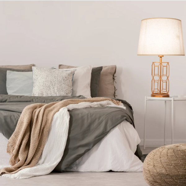 BASE PARA ABAJUR DISEGNO COBRE (D)15CM (A)39CM 1XE27 40W - GL002E