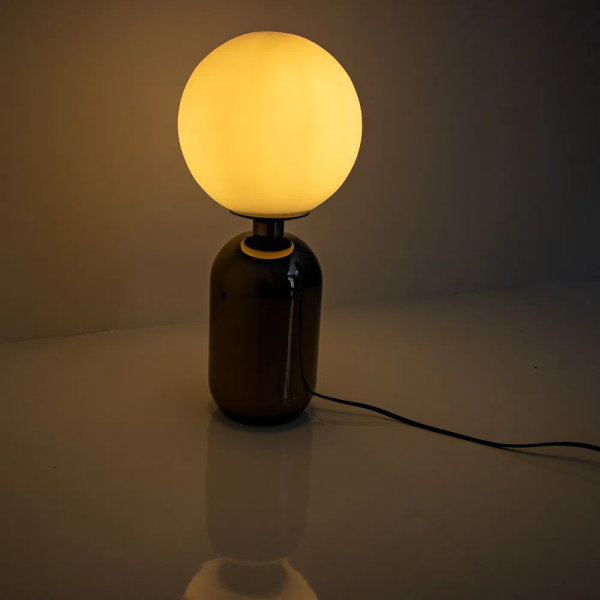 ABAJUR CUÍCA CROMO NEGRO E BRANCO (D)20CM (A)43CM 1XE27 40W - HL020B