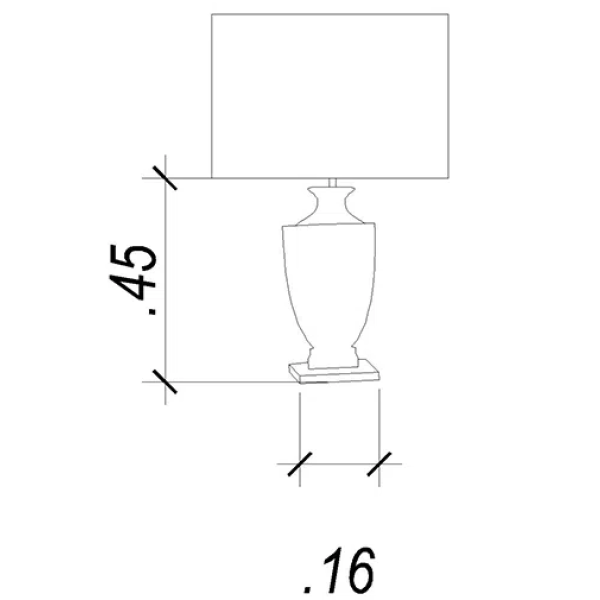 BASE PARA ABAJUR CLASSIC CROMADO E TRANSPARENTE (C)16CM (L)11CM (A)45CM 1XE27 40W - XL1121