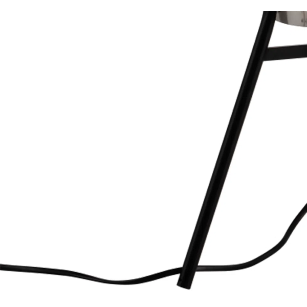 ABAJUR CAJU PRETO E CROMADO (D)30CM (A)58CM 1XE27 40W - RZ003