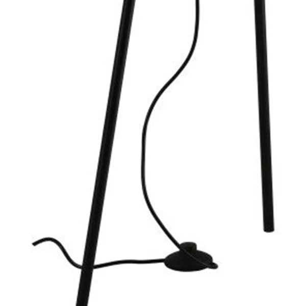 COLUNA CAJU PRETO E CROMADO (D)40CM (A)154CM 1XE27 40W - RZ004