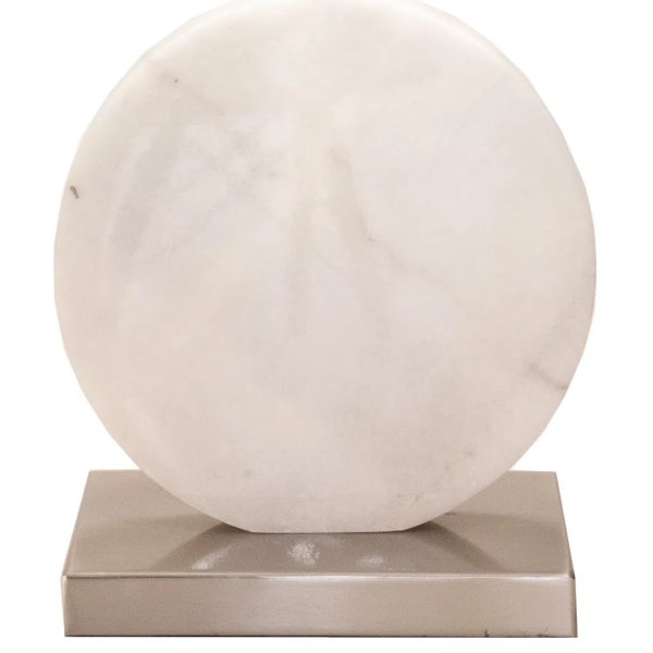 BASE PARA ABAJUR BIAGIO NICKEL E BRANCO (D)22CM (L)12CM (A)37CM 1XE27 40W - GL016WN