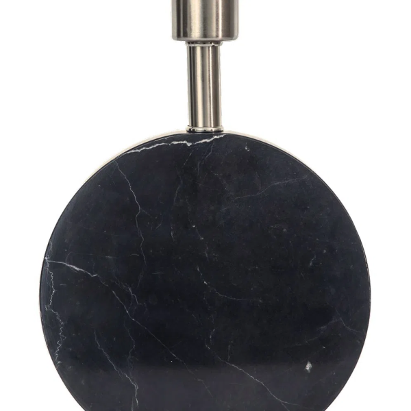 BASE PARA ABAJUR BIAGIO NIQUELADO E PRETO (D)22CM (L)12CM (A)37CM 1XE27 40W - GL016BN