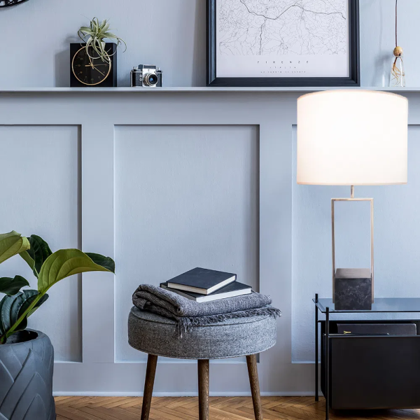 BASE PARA ABAJUR QUADRATTO BRONZE E PRETO (C)13CM (L)15CM (A)50CM 1XE27 40W - GL020G