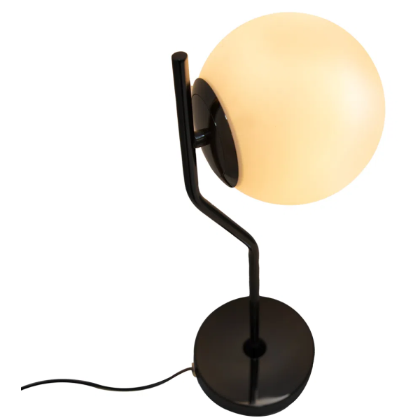 ABAJUR VIVA CROMO NEGRO E BRANCO (D)17CM (A)49CM 1XE27 BOLINHA 5W - SQ007B