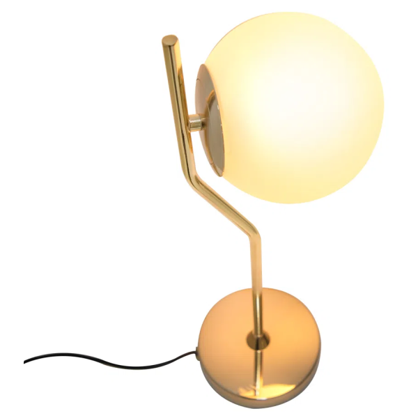 ABAJUR VIVA DOURADO E BRANCO (D)17CM (A)49CM 1XE27 BOLINHA 5W - SQ007