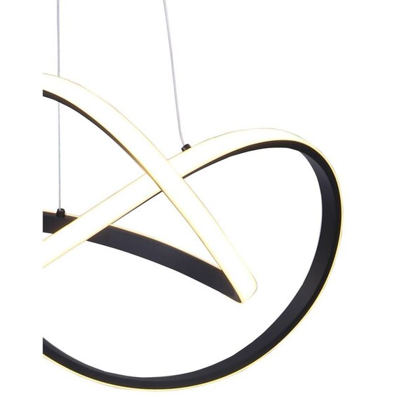 PENDENTE FLUIRE PRETO (C)58CM (L)55CM (A)24CM 1X30W 3000K 1500LM - SB001B