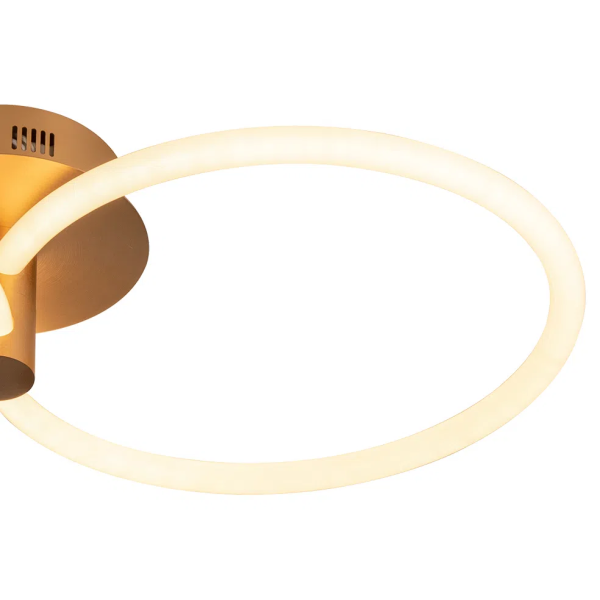 PLAFON CIRCOLO FRENCH GOLD E BRANCO (C)69CM (L)39CM (A)15CM 1X32,4W 3000K 1 - BB021