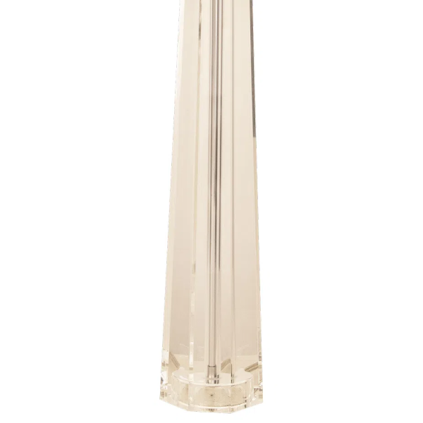 BASE PARA ABAJUR CLASSIC CROMADO E TRANSPARENTE (D)9CM (A)45CM 1XE27 40W - XL1151