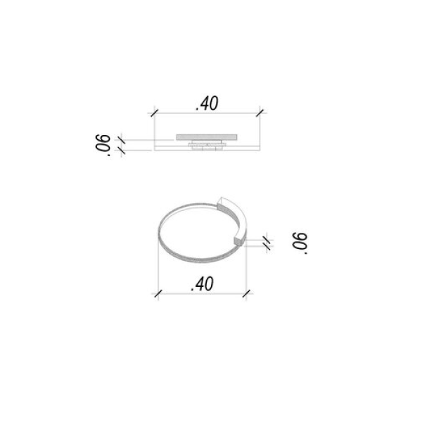 PLAFON DE SOBREPOR BAMBOLE BRANCO (D)40CM (A)6CM 1X24W 3000K 1343LM - FO026SW