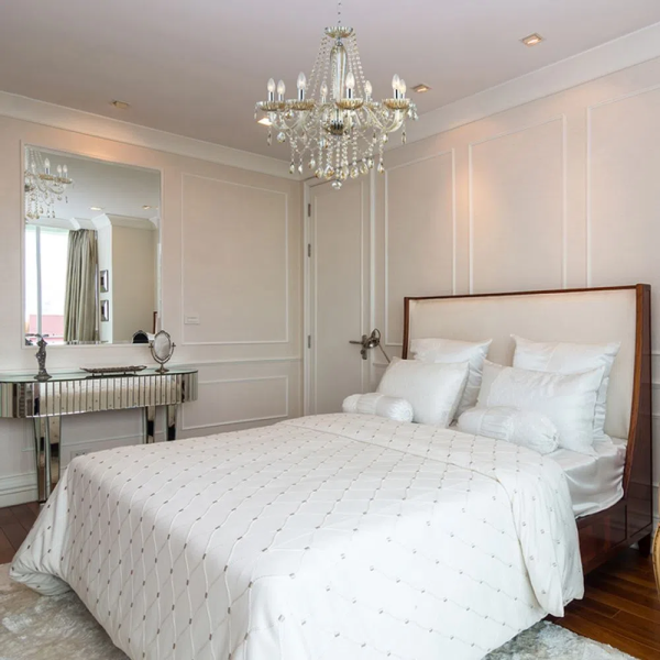 LUSTRE ANJOU CROMADO E CHAMPAGNE (D)68CM (A)68CM 8XE14 320W - JF018A