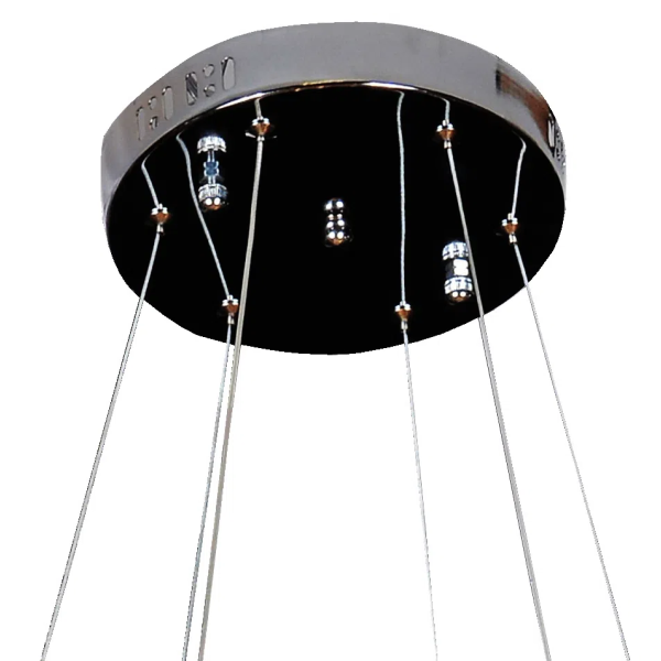 PENDENTE AURA PICCOLA CROMADO E TRANSPARENTE (D)60CM (A)5.5CM 1X24W 3000K 1320LM - ID010C