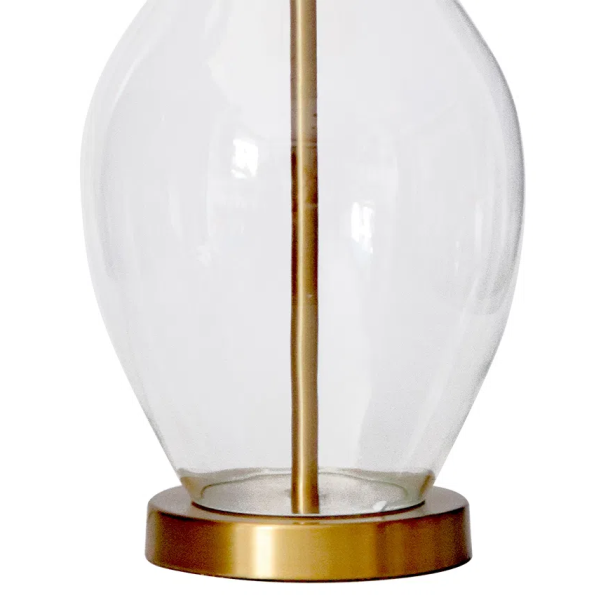 BASE PARA ABAJUR VENETO DOURADO E TRANSPARENTE (D)20CM (A)54.7CM 1XE27 40W - WR002