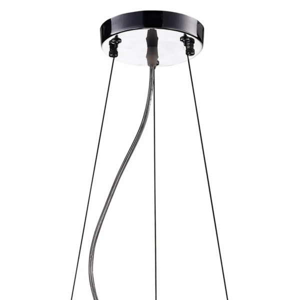 PENDENTE / PLAFON SOHO CROMADO E TRANSPARENTE E AMBAR (D)60CM (A)28CM 9XG9 225W - PD006AM