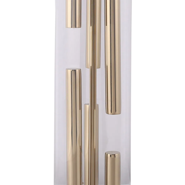 BASE PARA ABAJUR VENETO DOURADO E TRANSPARENTE (D)16CM (A)53CM 1XE27 40W - MI008