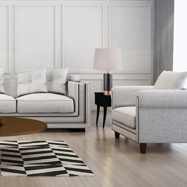 BASE PARA ABAJUR MARMO COBRE E PRETO (D)12CM (A)39CM 1XE27 40W - GL001EB