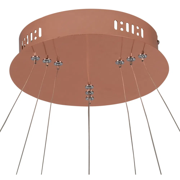 PENDENTE BIRDIE ROSE GOLD E BRANCO (D)80 + 60 + 40CM (A)42CM 17W + 13W + 9W - KW002E