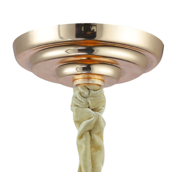 PENDENTE VIVI DOURADO E CONHAQUE (D)60CM (A)42CM 9XE14 360W - AQ031G