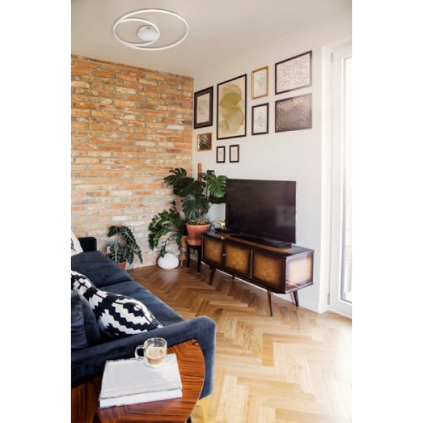 PLAFON DE SOBREPOR ORBITA BRANCO (D)69 + 38CM (A)2CM 1X60W 3000K 3230LM - GD007LW