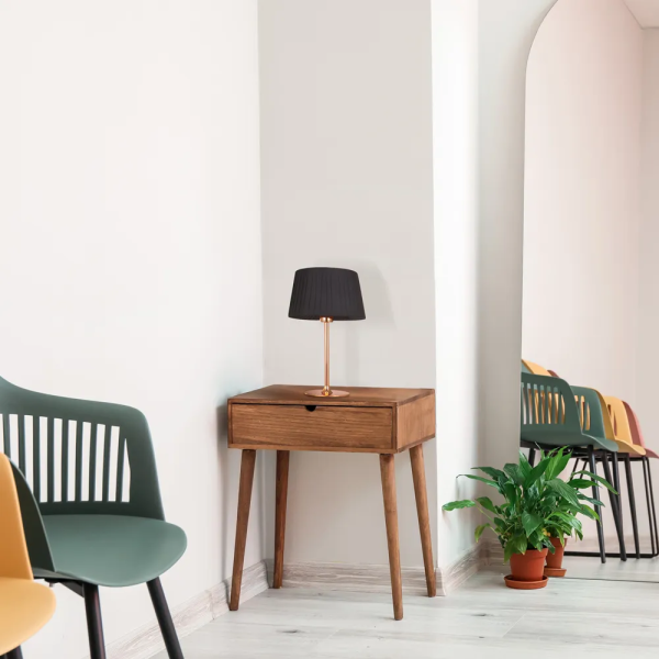 ABAJUR BAJU COBRE E PRETO (D)25CM (A)40CM 1XE27 40W - OP049TS