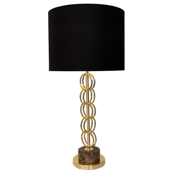 BASE PARA ABAJUR VENETO DOURADO E MARROM (D)18CM (A)57.5CM 1XE27 40W - MI005