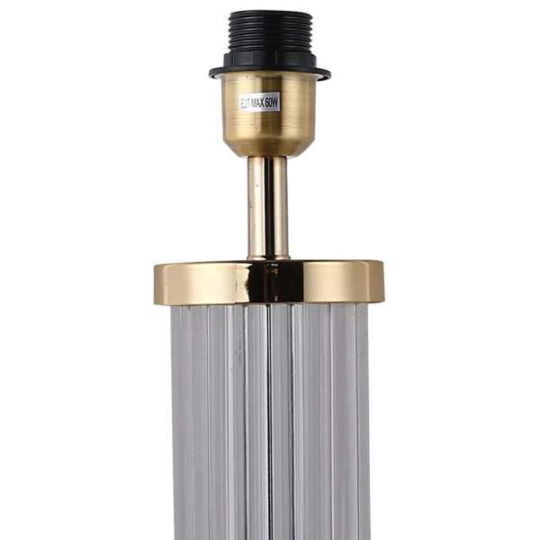 BASE PARA ABAJUR VENETO DOURADO E TRANSPARENTE (D)15.5CM (A)53.5CM 1XE27 40W - MI007