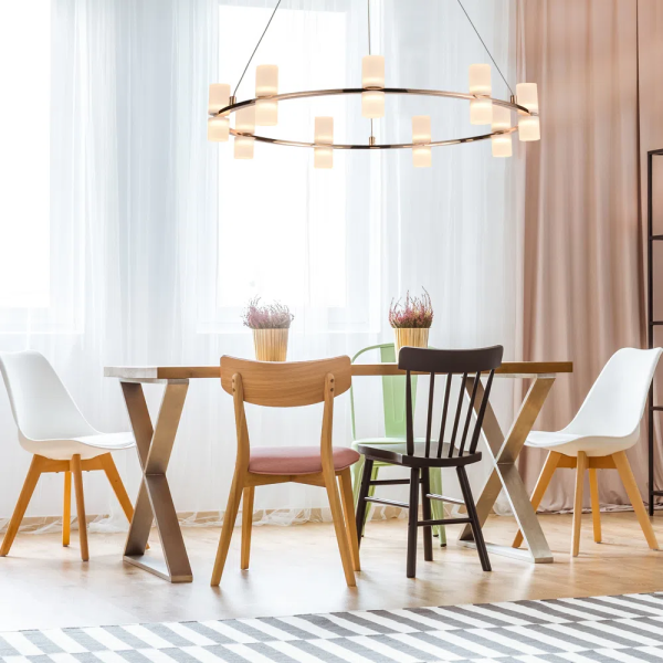 PENDENTE CANDEL DOURADO E BRANCO (D)62CM (A)10.5CM 18X2W 3000K 2880LM - JJ001