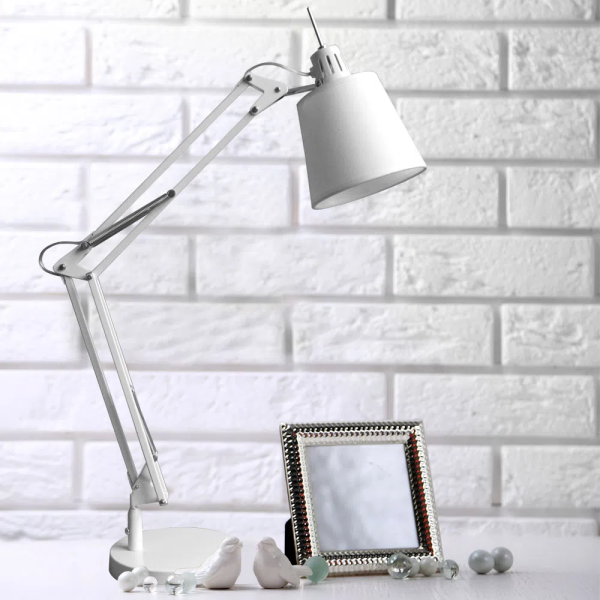 ABAJUR SCOPE BRANCO E BRANCO (D)15CM (A)72CM 1XE27 40W - HU3002W