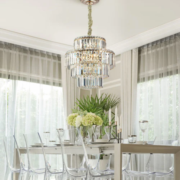 PENDENTE HERA FRENCH GOLD E TRANSPARENTE (D)48CM (A)49CM 10XE14 400W - AQ030G