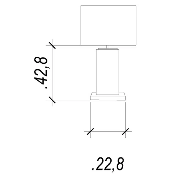 BASE PARA ABAJUR CLASSIC CROMADO E TRANSPARENTE (C)22.8CM (L)15.2CM (A)42.8CM 1XE27 40W - XL1115