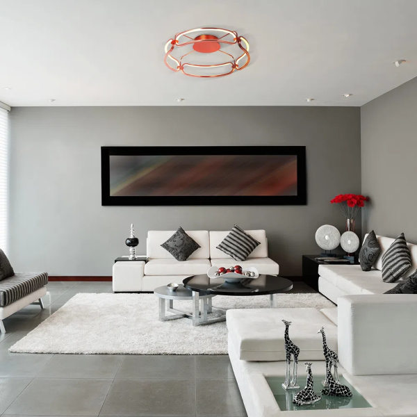 PLAFON DE SOBREPOR LÚMINA ROSE GOLD (D)60CM (A)17CM 1X45W 3000K 2250LM - BB016LE