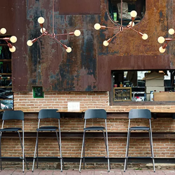 PENDENTE LEBLON ROSE GOLD (D)75CM (A)123CM 7XE27 280W - RM002R