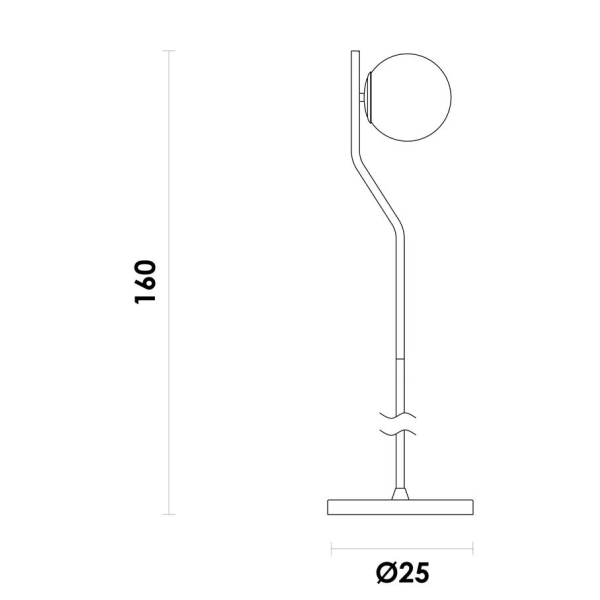 COLUNA VIVA DOURADO E BRANCO (D)25CM (A)160CM 1XE27 BOLINHA 5W - SQ008