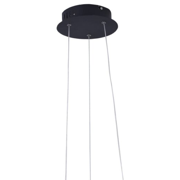 PENDENTE FLUIRE PRETO (C)58CM (L)55CM (A)24CM 1X30W 3000K 1500LM - SB001B