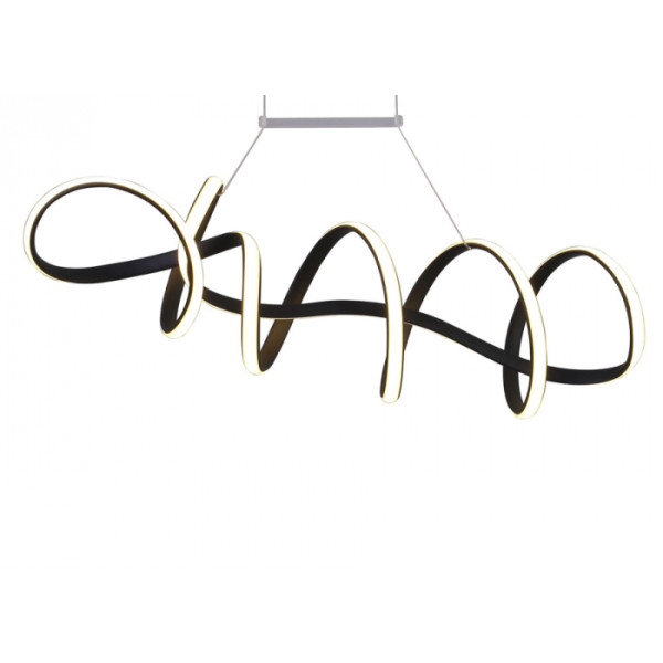 PENDENTE ZIG PRETO (C)84CM (L)22CM (A)21CM 1X35W 3000K 1800LM - TP003B