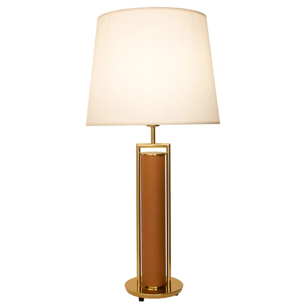 BASE PARA ABAJUR VENETO DOURADO E MARROM (D)20CM (A)60.5CM 1XE27 40W - MI010