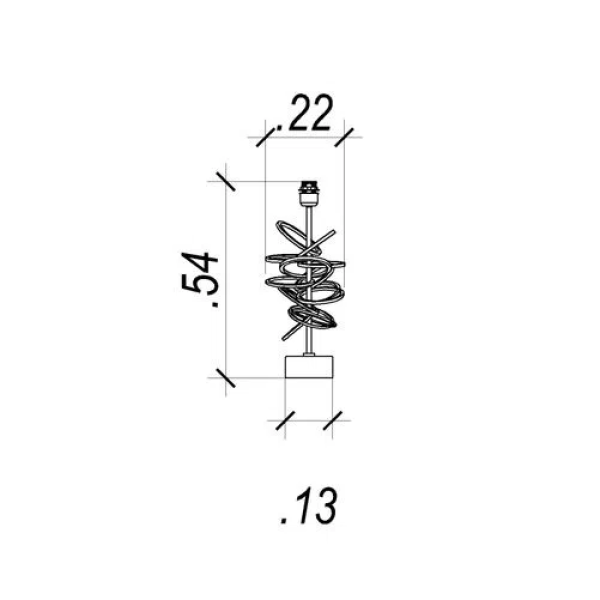 BASE PARA ABAJUR VENETO DOURADO (D)13CM (A)54CM 1XE27 40W - MI003