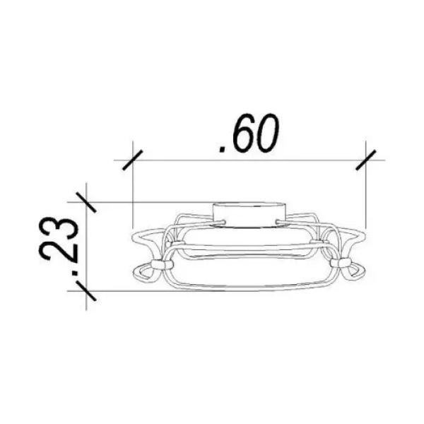 PLAFON DE SOBREPOR LUMINA DOURADO (D)60CM (A)17CM 1X45W 3000K 2250LM - BB016LG