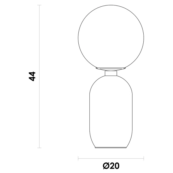 ABAJUR CUÍCA CROMO NEGRO E BRANCO (D)20CM (A)43CM 1XE27 40W - HL020B