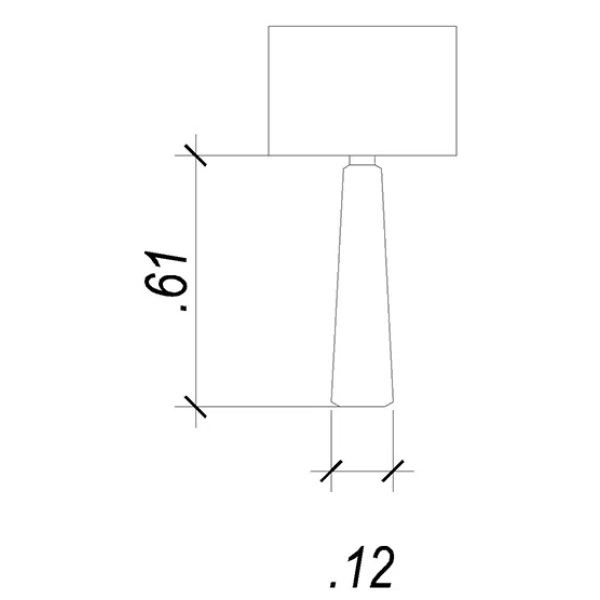 BASE PARA ABAJUR CLASSIC CROMADO E TRANSPARENTE (D)12CM (A)61CM 1XE27 40W - XL1152