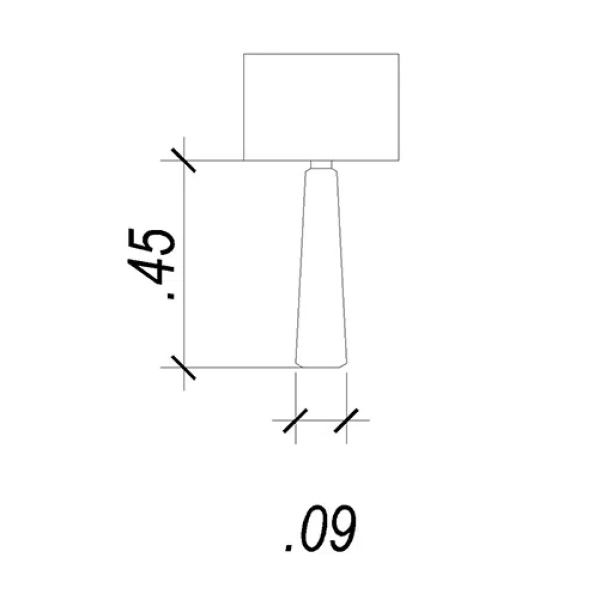 BASE PARA ABAJUR CLASSIC CROMADO E TRANSPARENTE (D)9CM (A)45CM 1XE27 40W - XL1151